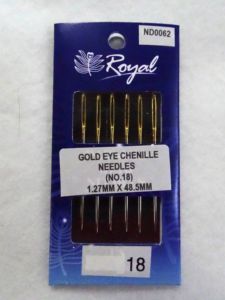 ND0062 6cs Gold Eye Chenille Needles | Royal Gold Eye Chenille Needles Size 18 20 22 24 <b>Sewing</b> Needle <b>Set</b> - Product Image 4