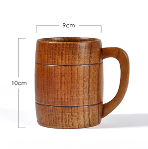 Copa de Vino Clásica Vintage con Asa de Madera, Artesanía en Madera Natural, Taza para Cerveza, Té, Café, de Vietnam, para Fiestas - Product Image 3