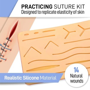 Kit d'entraînement complet en acier inoxydable pour la pratique manuelle de la suture, personnalisable, le plus vendu, pour étudiants en médecine, avec coussinet cutané durable, certifié CE - Product Image 5