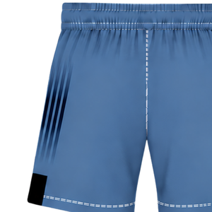 Shorts de rugby personnalisés en acier bleu-noir, taille élastique, respirants, légers, pour l'entraînement d'équipe, performance sportive, uniforme athlétique - Product Image 4
