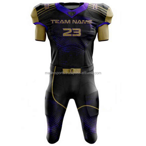 Uniforme de football américain élégant en polyester, haute qualité, personnalisé, short imprimé, taille XL, sublimation unique - Product Image 1