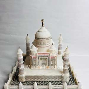 รูปปั้นหินอ่อนสีขาวทัชมาฮาลขนาด6นิ้วรูปปั้นที่ดีที่สุดของตกแต่งบ้านของขวัญสำหรับวาเลนไทน์และงานฝีมือจากหิน - Product Image 3