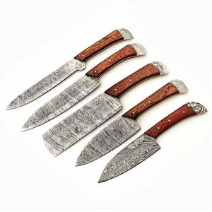 Affordable Luxury Damascus Steel <b>Kitchen</b> <b>Knife</b> Set for Gift Giving and Everyday Culinary Tasks in Home or Commercial <b>Kitchens</b> - Product Image 1