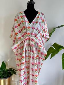 Robe élégante de style bohème, nouvelle collection d'été, imprimé coton, style bohème, kaftan de luxe, ensemble de kaftan pour femmes, abaya en coton, robe longue - Product Image 2