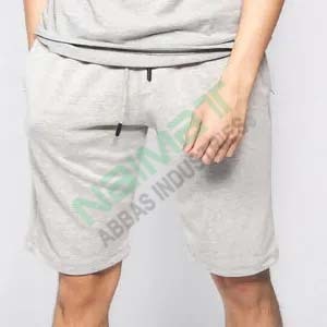 Ensemble t-shirt et short en coton gris pour homme, col rond, tenue décontractée d'été, tissu tricoté respirant - Product Image 6