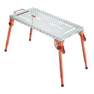 Banco da Lavoro Pieghevole in Acciaio al Carbonio 44'' X 21'' Capacità 500 LBS Altezza Regolabile a 4 Livelli 21'' X 21'' X per Saldatura - Product Image 3