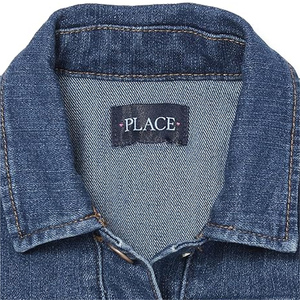 Women's Plus Size Casual <b>Denim</b> <b>Jacket</b> Varsity Design Breathable Cotton Turn-Down Collar <b>Long</b> Sleeves Button Printed Crop Top - Product Image 2