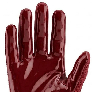 Red Rhinestone Sports <b>Gloves</b> Wrist Length Breathable Polyester Men's Football Receiver <b>Glove</b> Sporty Style Spring Autumn - Product Image 3
