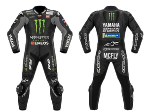 Traje de Motociclismo Unisex Yamaha Original de Cuero de Canguro/Vaca, Traje de Carreras MotoCP, Equipo de Protección Corporal Completo, Hecho a Medida, CE - Product Image 1