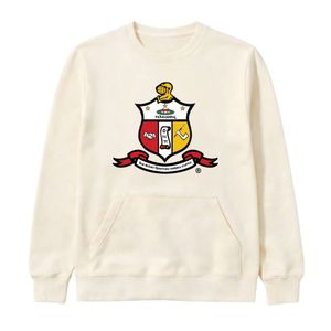 Sudadera Chenille Crest Kappa Kream con Bolsillo, Talla Real, Felpa Premium, Bordado con Letras Griegas, Ropa de Fraternidad - Product Image 4