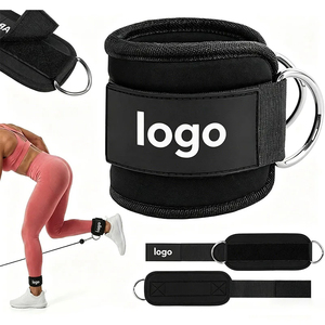 Custom Logo Gym Workout Fitness Cuffs Leg Exercise <b>Ankle</b> Strap for Cable Machine - Product Image 1