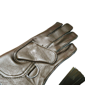 Guantes de cetrería 100% cuero vacuno, accesorios personalizados con logotipo bordado de águila y diseño de trampa para halcones - Product Image 5