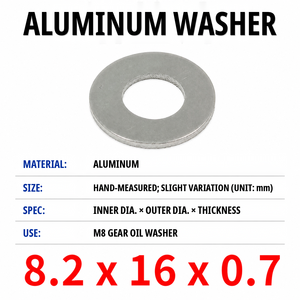SOMOTO Taiwan Arandelas de Aluminio para Motocicletas de Competición, Fijaciones M8 - Product Image 1