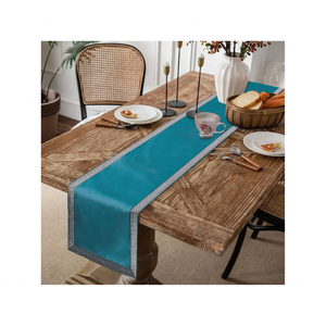 2024 Vibrant Velvet 84-Inch <b>Table</b> <b>Runner</b> GOTS Certified 100% Cotton Embroidered Tropical Design Weddings Home Planet-Friendly - Product Image 5