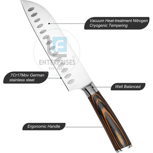 Vente flash, prix bas, couteaux de chef en acier inoxydable de haute qualité et manche en bois, couteaux de cuisine durables et écologiques - Product Image 2