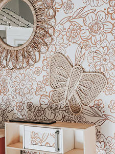 Le plus beau design - papillons tissés en rotin naturel, décoration murale pour les chambres d'enfants. - Product Image 4