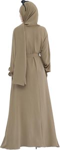 Abayas Marroquíes para Mujer, Vestido de Oración para Ramadán, Túnicas Musulmanas con Hiyab, Ropa Islámica de Pakistán, Abayas de Seda Largas hasta el Suelo con Mangas Largas - Product Image 3