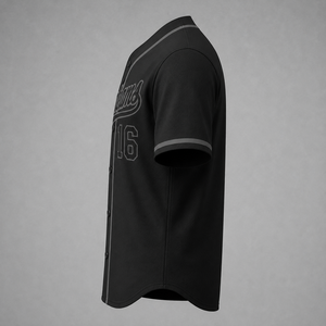 Uniformes de Béisbol y Sóftbol Personalizados Unisex Negros 100% Poliéster Que Absorben la Humedad Servicios de Etiquetado Privado OEM ODM - Product Image 2