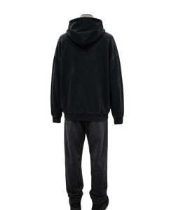Men Autumn Hooded Zipper-<b>Up</b> Tracksuit Solid Color Nylon Windproof Breathable Casual Full Length Front <b>Letter</b> Print Side Pockets - Product Image 2
