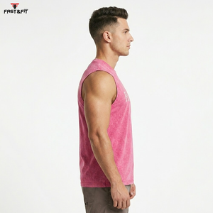 Custom Manufacturer's Men's Casual Fitness Sports Muscle Neck <b>Tank</b> <b>Tops</b> 220gsm 100% Polyester Summer <b>Loose</b> Sleeveless Quick Dry - Product Image 5