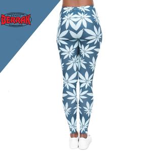 Fashion Leggings Mint Weed Printing Fitness Legging High <b>Stretch</b> Leggins High Waist Slim Sexy Legins <b>Trouser</b> <b>Women</b> Pants - Product Image 3