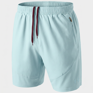 Summer Casual Quick-drying Breathable Pure Color Wrinkle-Resistant Zipper Pocket Stretch <b>Elastic</b> Men's Shorts - Product Image 5
