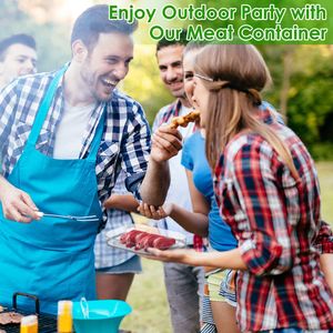 2 Contenitori Trasparenti Impilabili per Alimenti con Coperchio, Organizer per Bacon e Carne in Frigorifero, Contenitore per Preparazione Pasti - Product Image 4