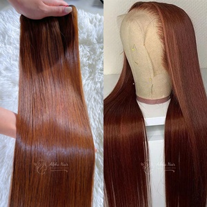 ร้อนอินเทรนด์คุณภาพสูงสุดสีน้ําตาลกระดูกตรงต่อผมหนึ่งผู้บริจาคหนังกําพร้าชิด HD วิกผมลูกไม้ด้านหน้าด้านหน้าเวียดนามผู้ผลิต - Product Image 3