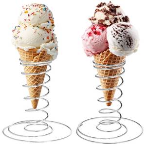 Supports coniques en métal pour comptoir d'hôtel et de maison, qualité supérieure, prix de gros, couleur noire, pour cornets de crème glacée - Product Image 6