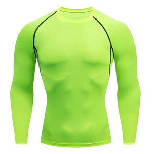Men's Long Sleeve Rash Guard Sportswear Customized Size Quick Dry <b>Compression</b> <b>Shirt</b> Made of Polyester Low MOQ From Factory - Product Image 1