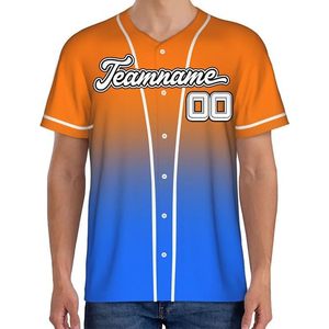 Maillots de baseball et de softball personnalisés respirants pour équipes, 100 % coton biologique, impression sérigraphique, séchage rapide, col en V, haute qualité - Product Image 4