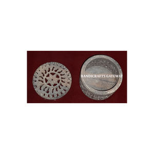 Unique Handmade Top Quality Flower Design Rounded Shaped Soapstone Carving Beautiful <b>Storage</b> <b>Box</b> For keep jewelry In The <b>box</b> - Product Image 6