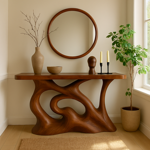 Mesa Consola de Estilo Antiguo Más Popular, Mesa de Madera Maciza para Sala de Estar, Muebles de Vestíbulo de Hotel, Mesa Consola para Pasillo y Sala de Estar - Product Image 3