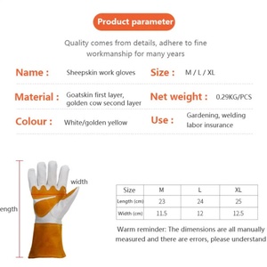 Custom Made Waterproof Anti-Vibration Anti-Slip Durable Welding <b>Gloves</b> <b>Knit</b> Wrist Cuff Silicone-Free Cow Split Leather 7 oz - Product Image 3