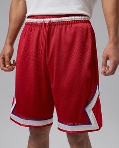Shorts de basket-ball en maille rouge, shorts d'entraînement athlétiques, shorts de sport à taille élastique avec cordon de serrage, vêtements d'équipe de basket-ball - Product Image 1