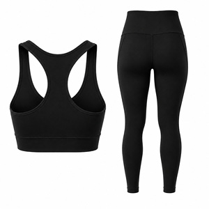 Ensemble de vêtements de sport pour femmes en 2 pièces |   Leggings de yoga personnalisés et soutien-gorge de sport |   Ensemble de vêtements de sport pour la gym et les entraînements, taille haute |   Vente en gros - Product Image 2