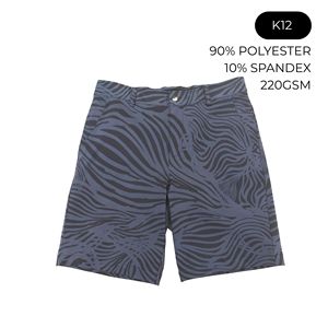 Short de bain gris en polyester pour homme, idéal pour le surf, avec poche arrière, écoresponsable, personnalisable, décontracté, taille mi-haute élastique - Product Image 1