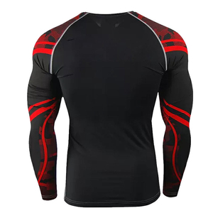 เสื้อคอมเพรสชั่นพิมพ์ลายสำหรับผู้ชาย แขนยาว คอกลม โลโก้สั่งทำได้ แห้งเร็ว สวมใส่สบาย เหมาะสำหรับออกกำลังกาย วิ่ง กระชับรูปร่าง ป้องกันแบคทีเรีย - Product Image 4
