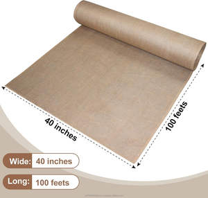 Rollo de tela de yute 100% natural para jardín, 40 pulgadas x 100 pies, geotextil para jardinería, revestimiento para macizos elevados, cubierta para semillas, borde protector y barrera contra malas hierbas - Product Image 3