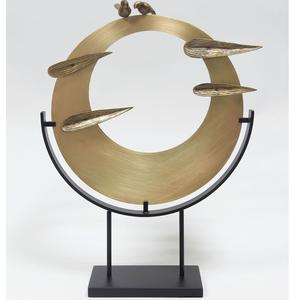 Sculpture abstraite d'opulence en laiton et aluminium, statue décorative en métal, figurine métallique pour hôtel, décoration de table à domicile - Product Image 3