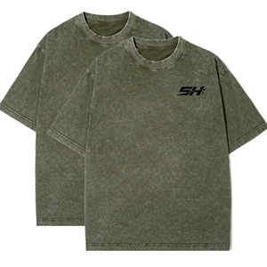 T-shirt oversize délavé à l'acide pour homme, style streetwear, 100% coton, look décontracté et urbain, vente en gros à prix abordable - Product Image 1