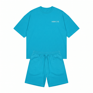 Conjunto de Verano Personalizado con Logotipo al por Mayor para Mujer, Conjunto Casual de Camiseta y Pantalones Cortos Bordados de Algodón, Tejido Transpirable - Product Image 4