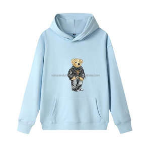 Sudadera con Capucha de Forro Polar de 400g para Mujer, Alta Calidad, Estilo Ralph Lauren X-Bear, Impresión por Transferencia de Calor, Transpirable, Sudadera con Capucha para Invierno - Product Image 4