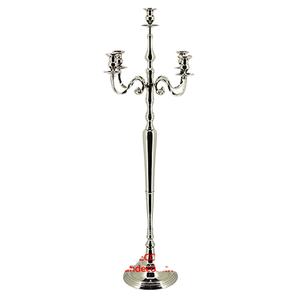 Candelabro de suelo de Metal niquelado, candelabro de 5 brazos para centros de mesa de boda, candelabro hecho a mano de alta calidad, superventas - Product Image 1