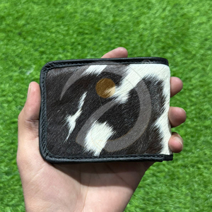 Wholesale Handmade Cowhide Hair <b>Wallet</b> Mens <b>Compact</b> Leather Card Sleeve With Premium Artisan Craftsmanship - Product Image 5