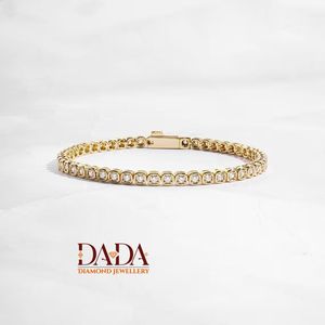 Classic Round Diamond Tennis <b>Bracelet</b> for Women Lab Grown Diamond Elegant Bridal Jewelry Stackable Fashion <b>Bracelet</b> - Product Image 3