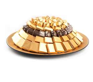 Adorable bandeja de metal para chocolate, ideal para servir dulces de primera calidad en reuniones familiares, bodas y momentos festivos. - Product Image 5