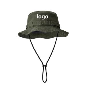 Sombrero de Pescador Ajustable con Logotipo Personalizado de Alta Calidad, Ligero, Transpirable, 100% Algodón, Unisex, para Viajes, Fiestas y Actividades al Aire Libre, con Ala Ancha, 2025 - Product Image 1