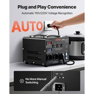 Convertitore Automatico Trasformatore di Potenza per Carichi Pesanti 3000VA Step Up/Down da 110V a 220V/da 220V a 110V per Adattatori da Viaggio - Product Image 2