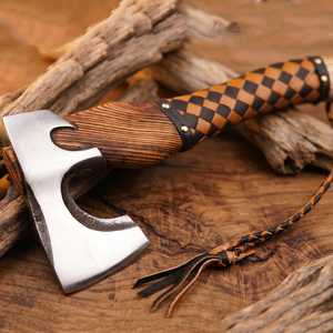Hache de bûcheron industrielle Viking personnalisée, forgée à la main, avec manche en bois, pour camping et chasse en extérieur, fourniture d'usine, vente en gros, commande en gros - Product Image 2